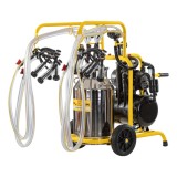 Aparat de muls capre, 4&nbsp;posturi, 1&nbsp;bidon inox de 40&nbsp;litri