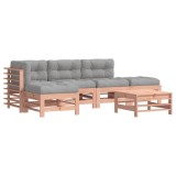 Set mobilier de gradina cu perne, 6 piese, lemn masiv Douglas