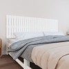 VidaXL Tăblie de pat pentru perete, alb, 185x3x60 cm, lemn masiv pin 824864