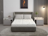 Saltea cu spuma poliuretanica Confort 4Family Aloe Vera 120x200 Somnart, inaltime 14 cm, husa lavabila si detasabila cu fermoar, fermitate medie