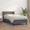 vidaXL Pat box spring cu saltea, gri, 90x200 cm, piele ecologică 3127233