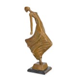 Dansatoare moderna-statueta din bronz pe un soclu din marmura TBA-210