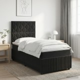 Cumpara ieftin Pat cu arcuri LED si saltea Negru 80 x 200 cm Catifea