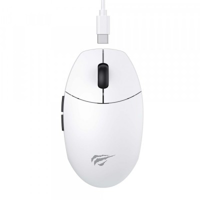 Mouse Gaming Wireless HAVIT MS1039W, 800DPI - 7400DPI, Alb foto