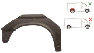Segment reparatie aripa spate VW TRANSPORTER (T4)/CARAVELLE/MULTIVAN, 07.1990-03.2003, partea dreapta, scurt, versiune scurta, foto