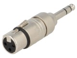 Adaptor Jack 6,3mm XLR Feminin Stereo 3 Pin