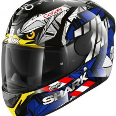 Casca Moto Shark D-Skwal 2 Oliveira Falco Negru Albastru / Galben Marimea S HE4053E-KBR-S