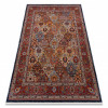 Covor L&acirc;nă KESHAN franjuri, Ornament, cadru oriental 7576/53511 vin roșu / albastru inchis, 80x145 cm, Dreptunghi, Lana