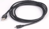 CABLU alimentare si date GEMBIRD, pt. smartphone, USB 2.0 (T) la Micro-USB 2.0 (T), 1.8m, black, &quot;CCP-mUSB2-AMBM-6&quot; (timbru verde 0.08 lei)