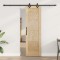 Set Ușă Glisantă Manual Natural și negru 61 x 198.5 cm