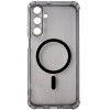 Husa spate silicon gri transparent cu negru, magnet, colturi intarite, pentru Samsung Galaxy A16 4G, 5G