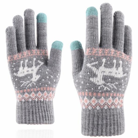 Manusi Touchscreen - Techsuit Raindeer Woolen (ST0002) - Gray