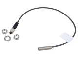 Senzor inductiv BALLUFF M8 PNP NO 0-2mm IP68 10-30V DC 30mm oțel inoxidabil