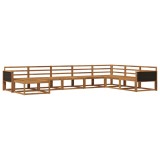 vidaXL Set de canapele de exterior 8 pcs natural Lemn Solid de Acacia 3382792