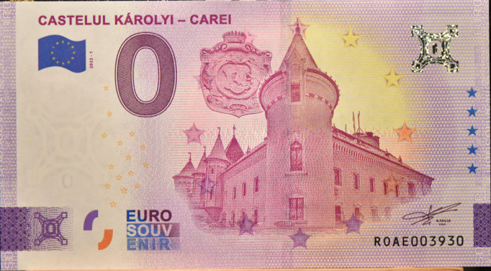 Bancnota 0 euro - Castelul Karolyi - Carei