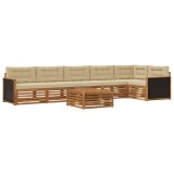 vidaXL Set de canapele de exterior 7 pcs Natural și Bej 3383436