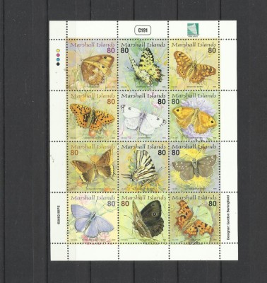 MARSHALL ISLANDS 2002 FAUNA INSECTE FLUTURI foto