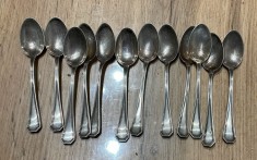 Set 12 lingurite argint vechi italian, anii 30, marcat 800 si &rdquo;100PD&rdquo;, atelierul 100 din Padova, stare bună, de colectie