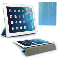 Husa Flip Cu Stand iPad 2 3 4 Albastra foto