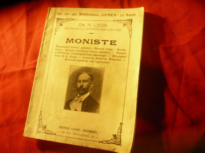 Dr.N.Leon - Moniste -Ed.1909 ,Biblioteca Lumen 39-40 ,65 pag foto