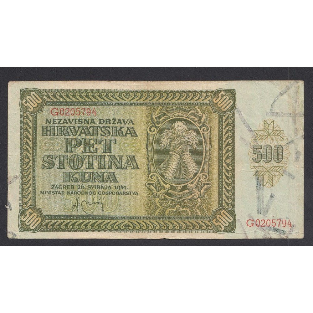 A1825 Croatia 500 Kuna 1941 Okazii ro