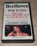 Casetă audio BEETHOVEN Pentru Elisa, Sonata lunii, Romanta SAAR Milano 1979 MCUP 5223 muzica clasica
