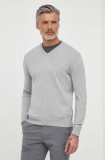 Cumpara ieftin United Colors of Benetton pulover de bumbac culoarea gri, light