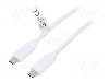 Cablu din ambele par&amp;#355;i, USB C mufa, USB 3.1, lungime 1m, alb, LOGILINK - CU0131