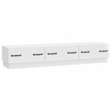 vidaXL Cabinet TV Alb foarte lucios 147 x 34,5 x 27 cm Lemn prelucrat 895399