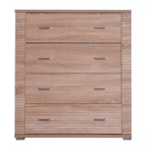 Cumpara ieftin Comoda 4 sertare mdf stejar sonoma Grand 93x34x94 cm