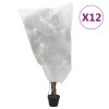 VidaXL Huse pentru plante din fleece cu șnur 12 buc. 70 g/m² 0,8x0,8 m 3203545