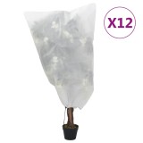 VidaXL Huse pentru plante din fleece cu șnur 12 buc. 70 g/m&sup2; 0,8x0,8 m