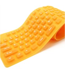 Tastatura flexibila USB sau PS2-Culoare Galben