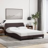 VidaXL Cadru de pat fără saltea, maro &icirc;nchis, 120x200 cm, textil