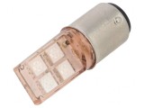 Lampă LED Portocalie 24V BA15D