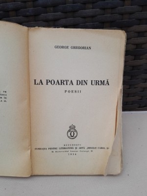 La poarta din urma - George Gregorian foto
