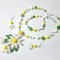 Reducere Set handmade margarete unicat, colier, bratara, cercei, flori margele