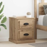 VidaXL Dulap de noapte 2 pcs stejar artizanal 39 x 39 x 47.5 cm