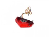 Stop Spate Moto LED Rosu Universal, Distanta Suruburi 60mm, Cablu 295mm, Omologare E8