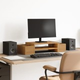 VidaXL Suport monitor cu depozitare, stejar artizanal 70x27x15 cm lemn