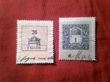 2 Timbre Fiscale Ungaria 1903 26 filler si 1 kor , stampilate