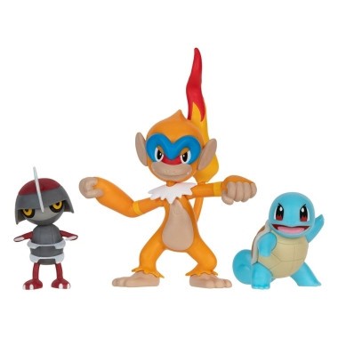 Pokemon Battle Set 3 figurine Pawniard, Squirtle #1, Monferno 5 cm foto