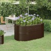 VidaXL Strat &icirc;nălțat grădină 152x80x68 cm oțel galvanizat 318950