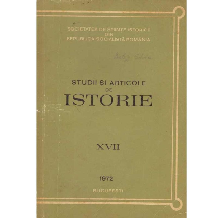 - Studii si articole de istorie XVII, 1972 - 133829