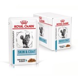 ROYAL CANIN Skin &amp; Coat, formula veterinara, plic hrana umeda pisici, afectiuni
