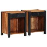 vidaXL Noptiere 2 buc 40x35x50 cm Lemn masiv de acacia