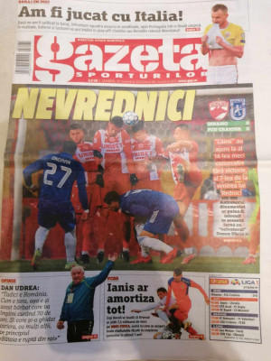 Gazeta Sporturilor , 27 NOIEMBRIE 2021 nr 281 DINAMO - FCU CRAIOVA foto