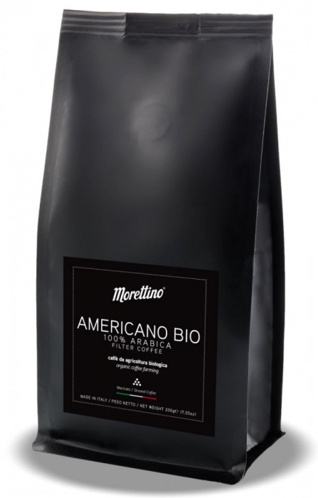 Cafea macinata BIO artizanala Americano 100% Arabica Morettino