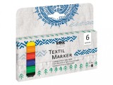 Marker pentru textile, varf fin, 6 bucati set, Kreul