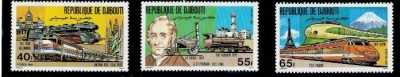 Djibouti 1981 - Locomotive, G. Stephenson, serie neuzata foto